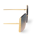 Louis Vuitton Women Square Frame Satin Gold Sunglasses