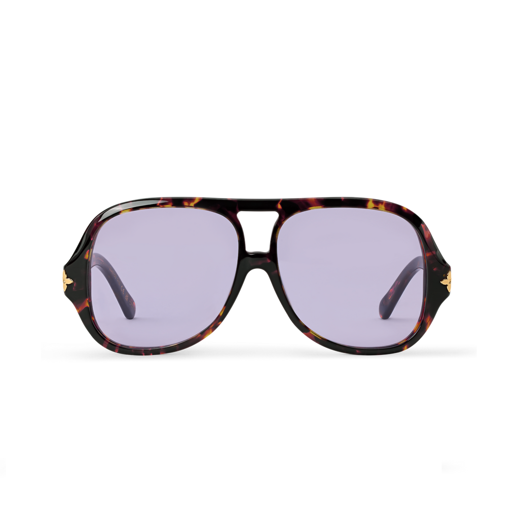 Louis Vuitton Women Square Frame Brown Tortoise Sunglasses