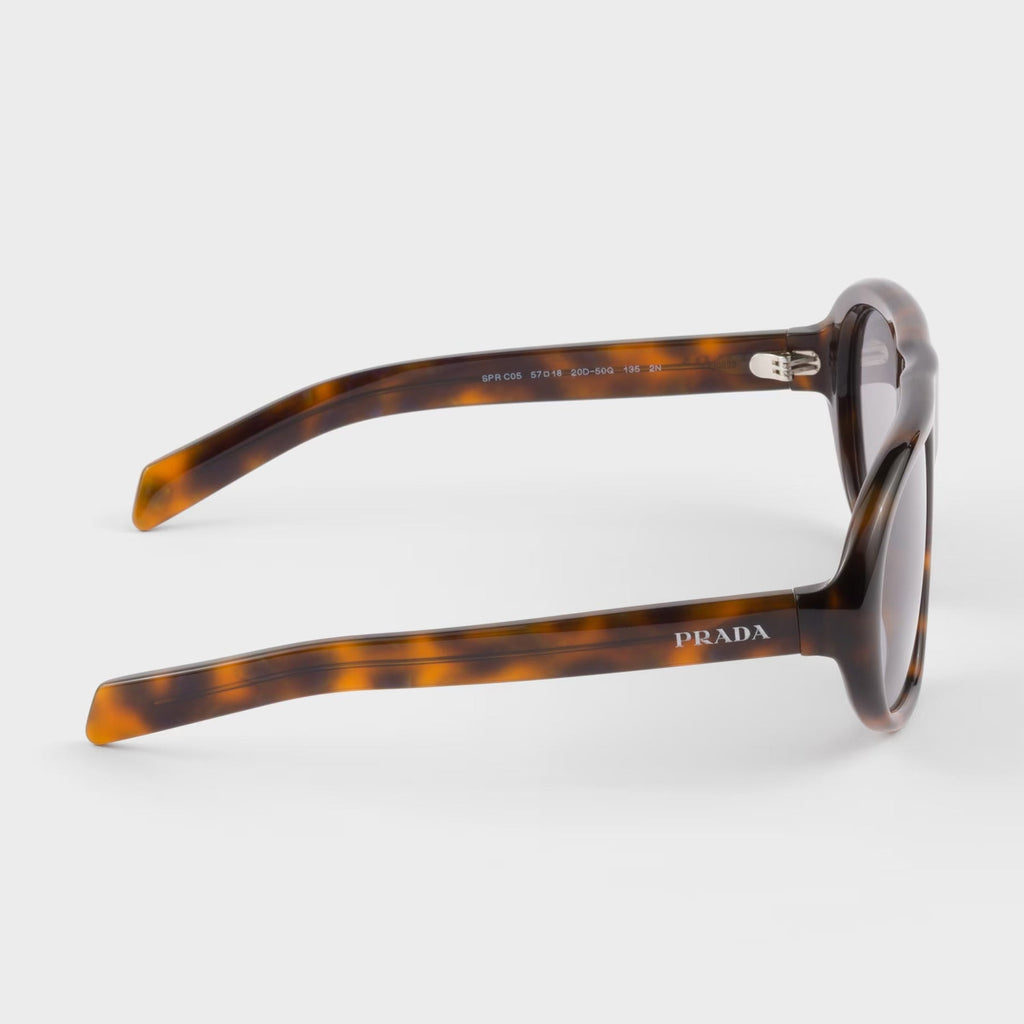 Prada Women Oversized Frame Brown Sunglasses