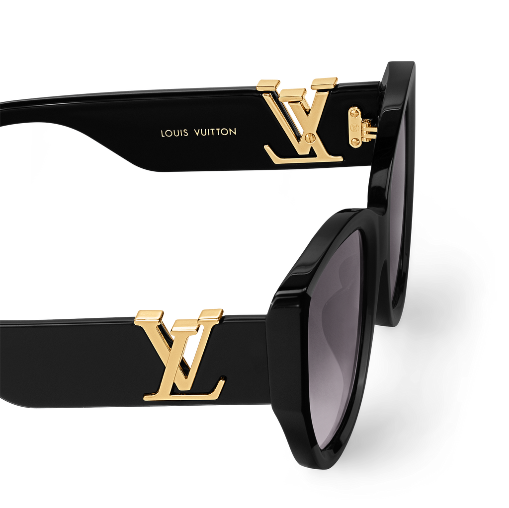 Louis Vuitton Women Cat Eye Frame Raven Black Sunglasses
