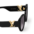 Louis Vuitton Women Cat Eye Frame Raven Black Sunglasses