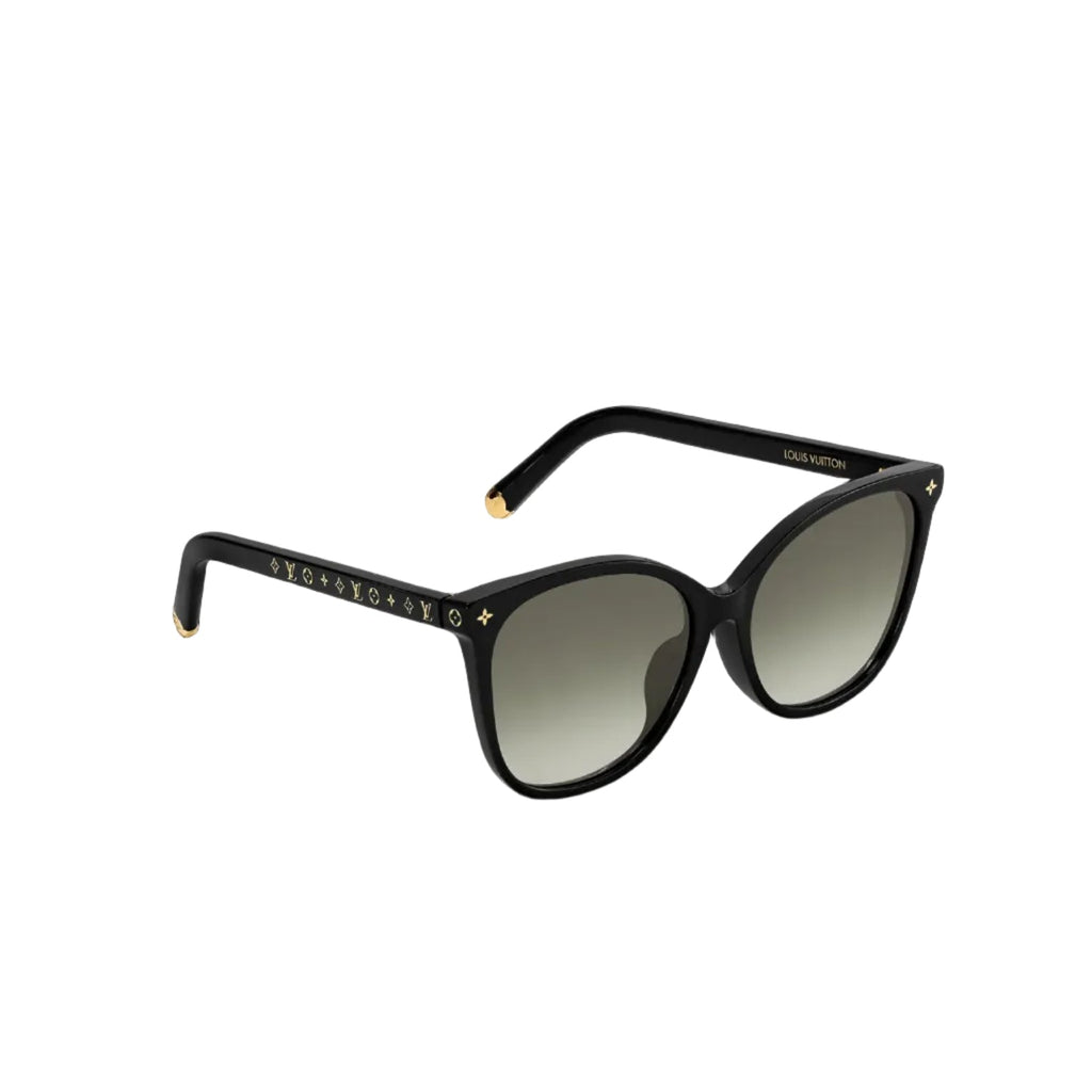 Louis Vuitton Women Cat Eye Frame Coal Black Sunglasses