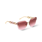 Louis Vuitton Women Cat Eye Frame Shiny Gold Sunglasses