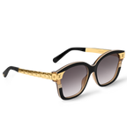 Louis Vuitton Women Square Frame Coil black Sunglasses