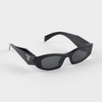 Prada Women Geometric Frame Lava Black Sunglasses