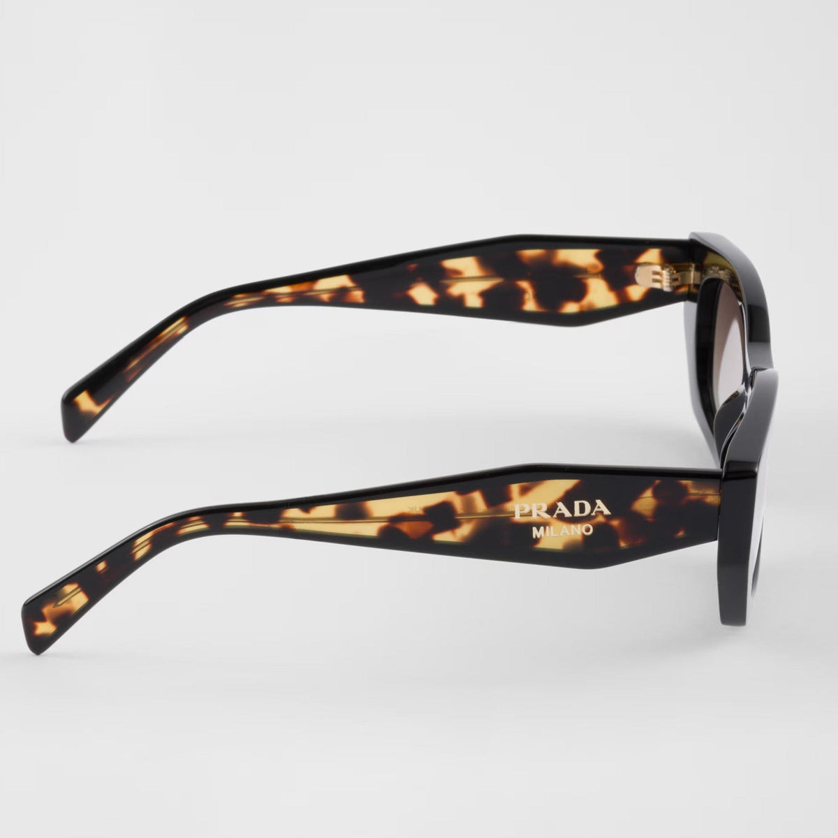 Prada Women Rectangular Frame Brown Tortoiseshell Sunglasses