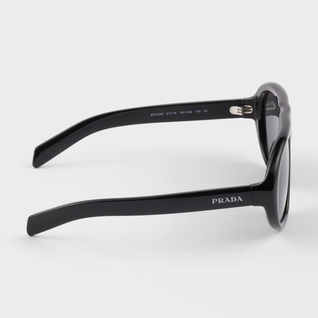 Prada Women Pilot Frame Crow Black Sunglasses