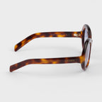 Prada Women Round Frame Sepia Brown Sunglasses