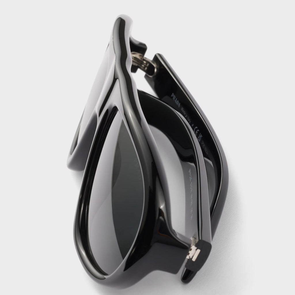 Prada Women Pilot Frame Crow Black Sunglasses