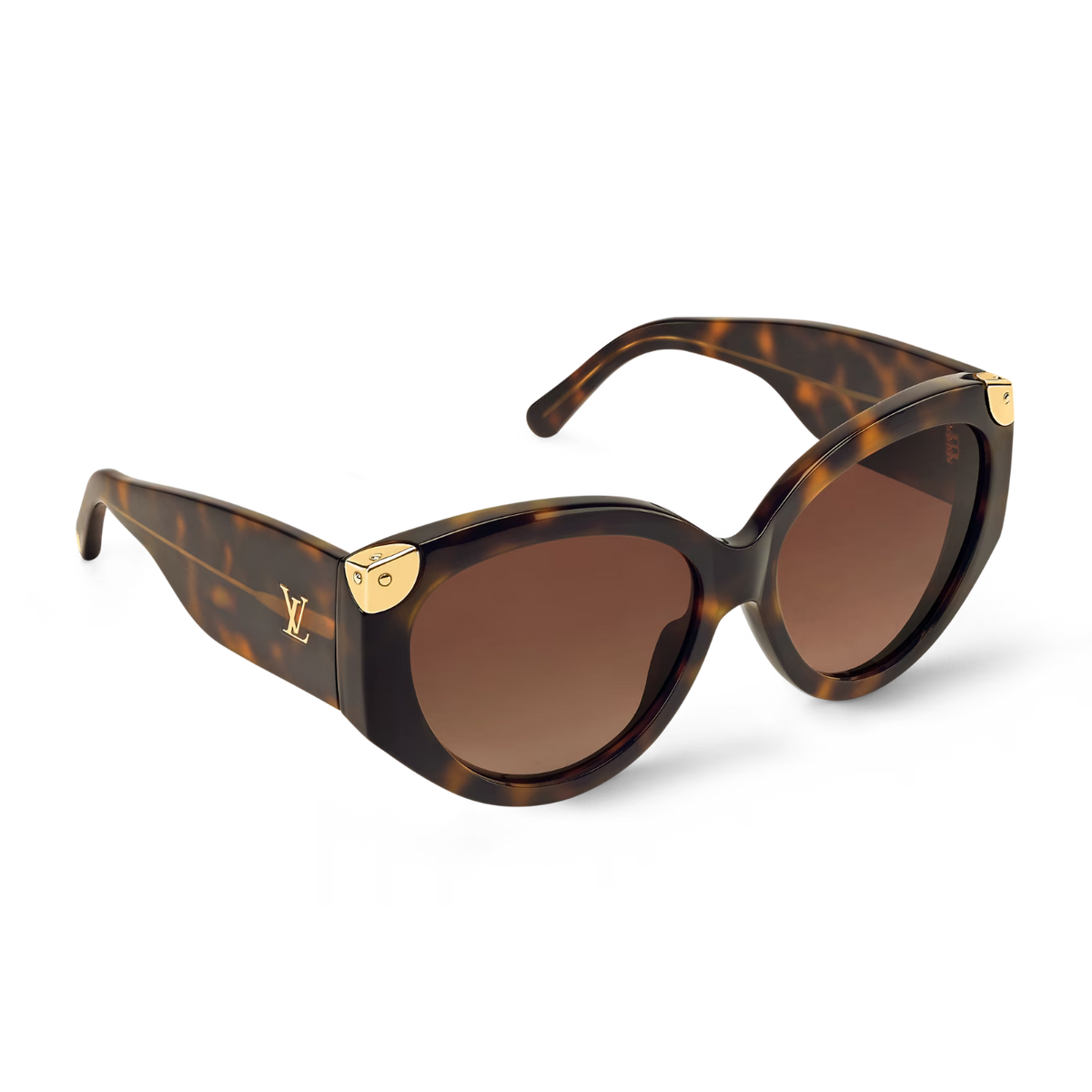 Louis Vuitton Women Cat-Eye Frame Dark Tortoise Sunglasses