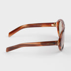 Prada Women Oversized Frame Oak Brown Sunglasses