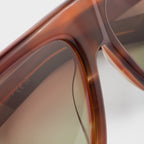Prada Women Oversized Frame Oak Brown Sunglasses