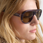 Prada Women Oversized Frame Lagoon Blue Sunglasses