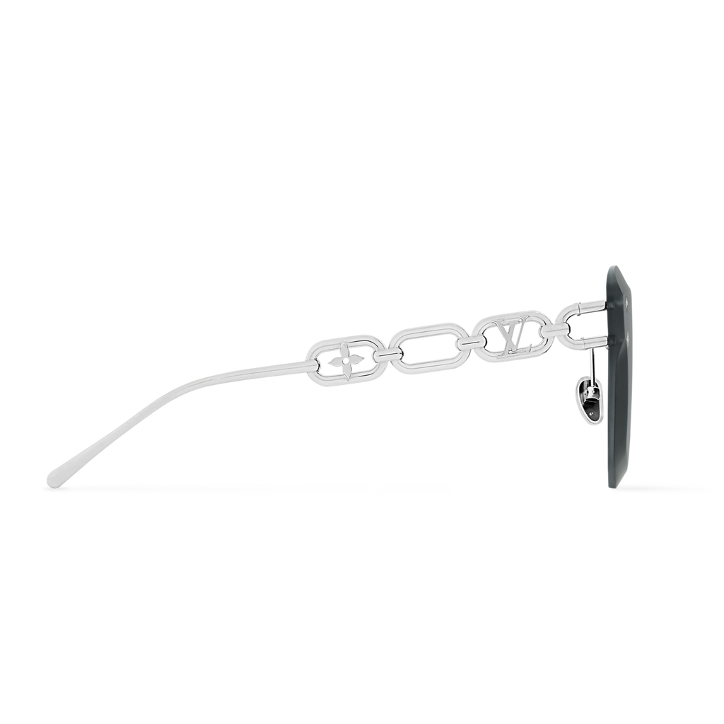 Louis Vuitton Women Cat Eye Frame Silver Sunglasses