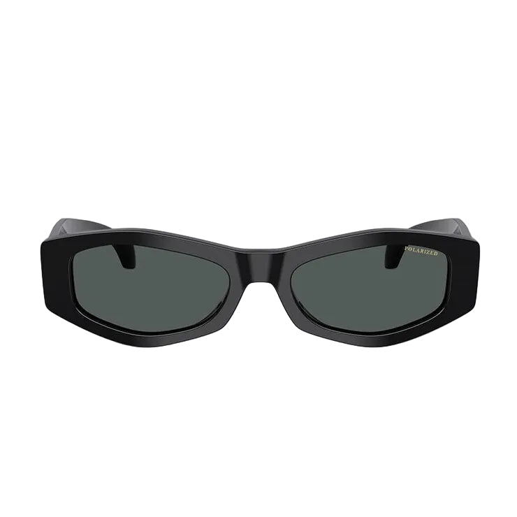 Versace Women Geometric Frame Matte Black Sunglasses
