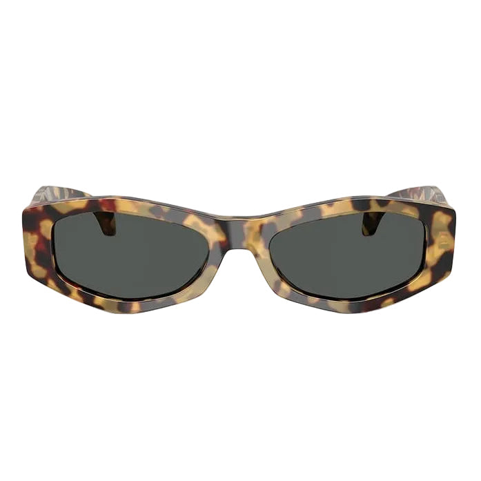 Versace Women Geometric Frame Light Havana Sunglasses