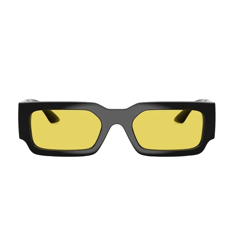 Versace Women Geometric Frame Shiny Black Sunglasses
