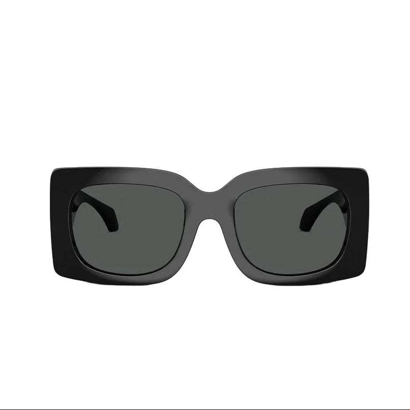 Versace Women Square Frame Soft Black Sunglasses