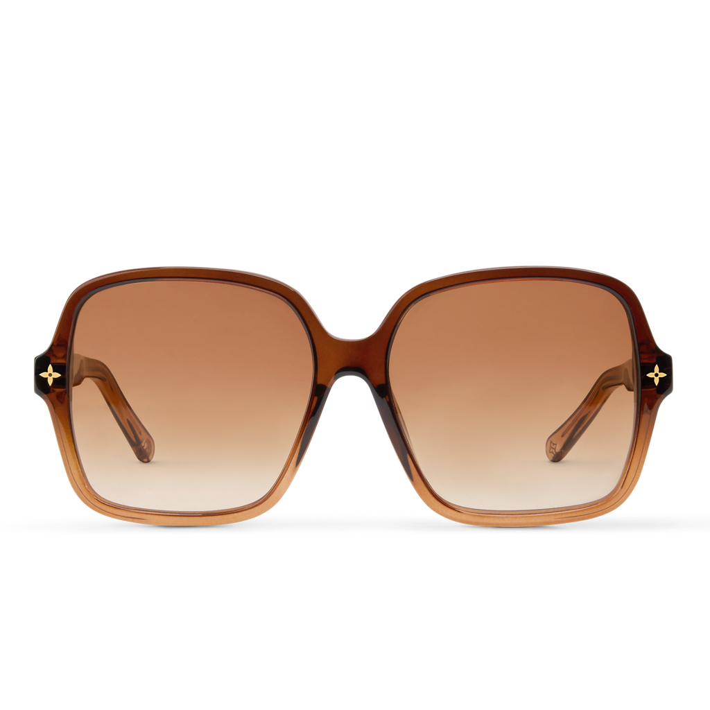 Louis Vuitton Women Square Frame Dark Brown Sunglasses