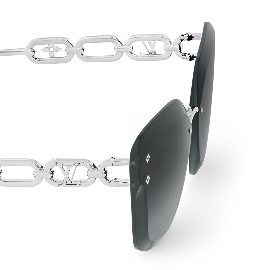 Louis Vuitton Women Cat Eye Frame Silver Sunglasses