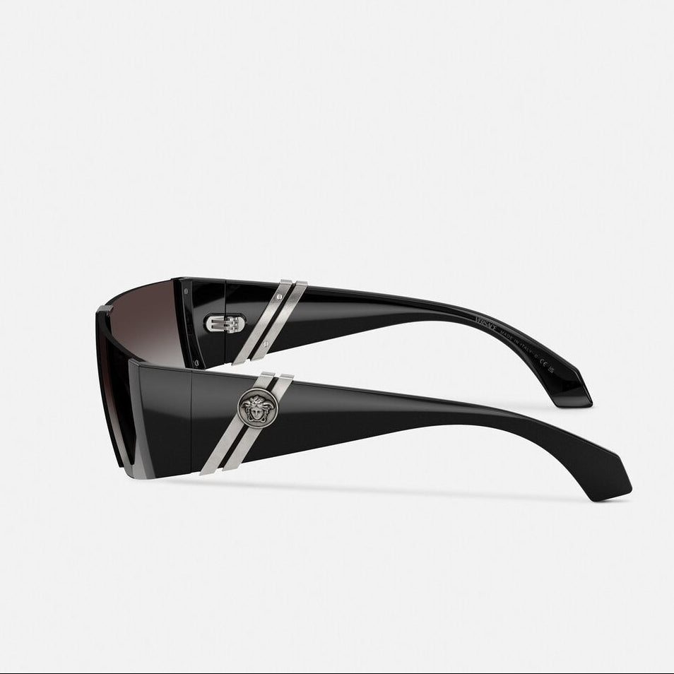 Versace Women Rectangular Frame Black Sunglasses