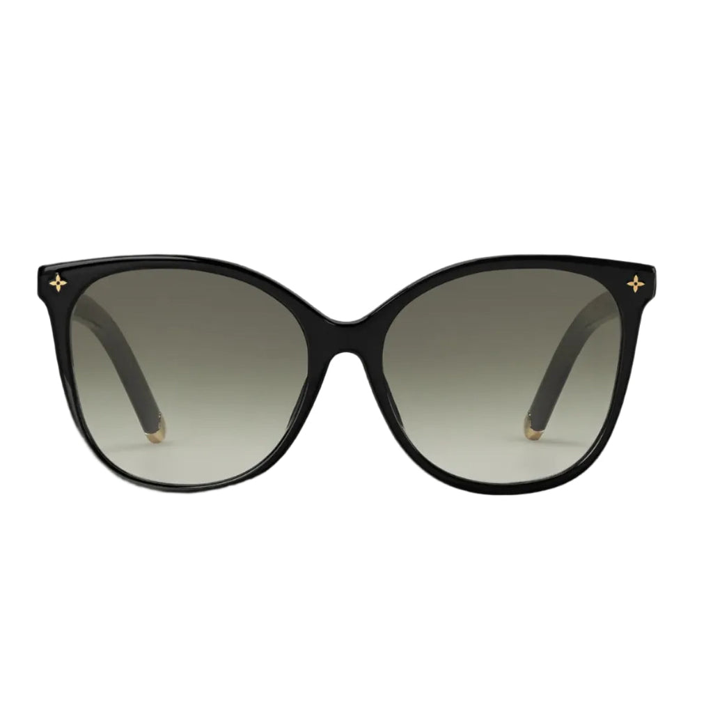 Louis Vuitton Women Cat Eye Frame Coal Black Sunglasses