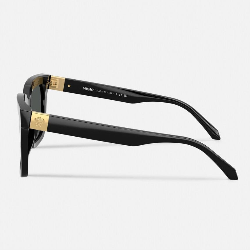 Versace Women Square Frame Matte Black Sunglasses