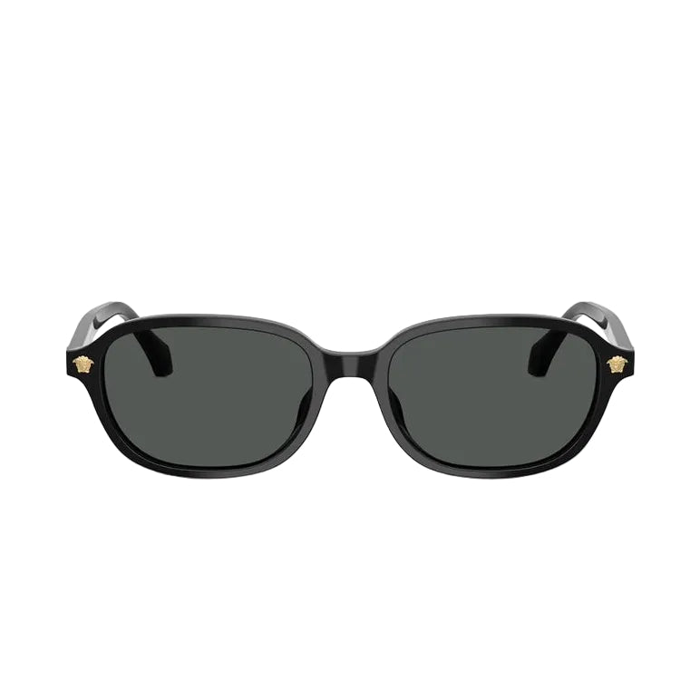 Versace Women Oval Frame Black Sunglasses