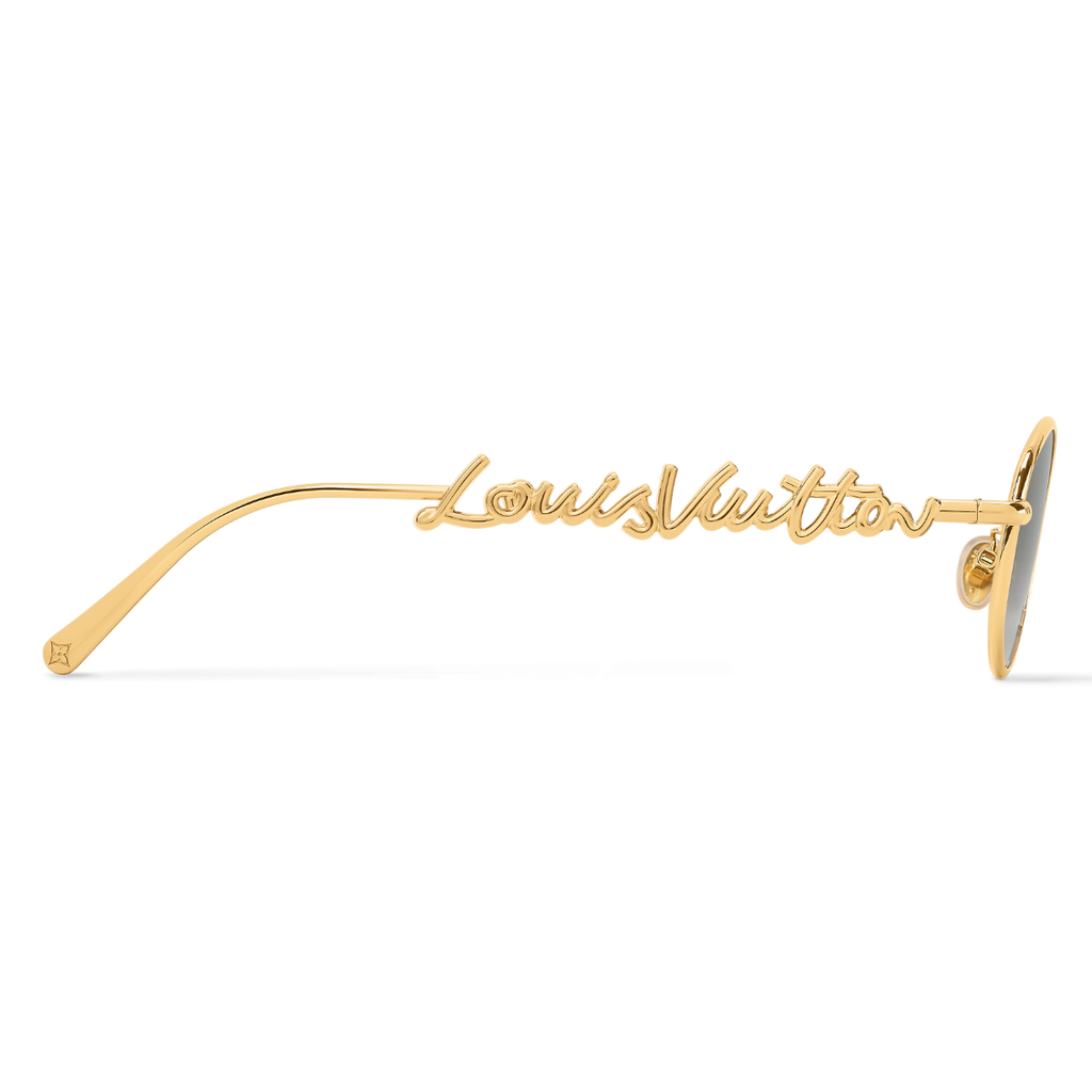 Louis Vuitton Women Round Frame Gold Sunglasses