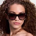 Louis Vuitton Women Square Frame Tortoise Brown Sunglasses