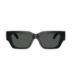 Versace Women Square Frame Carbon Black Sunglasses
