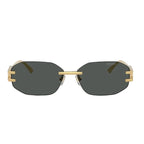 Versace Women Rimless Frame Metallic Gold Sunglasses