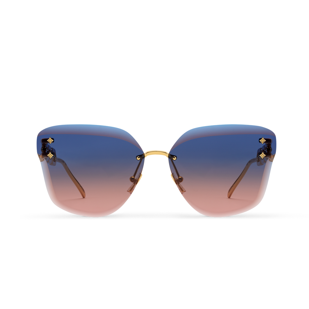 Louis Vuitton Women Cat Eye Frame Honey Gold Sunglasses