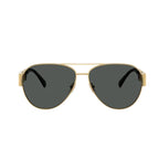 Versace Women Pilot Frame Gold Sunglasses
