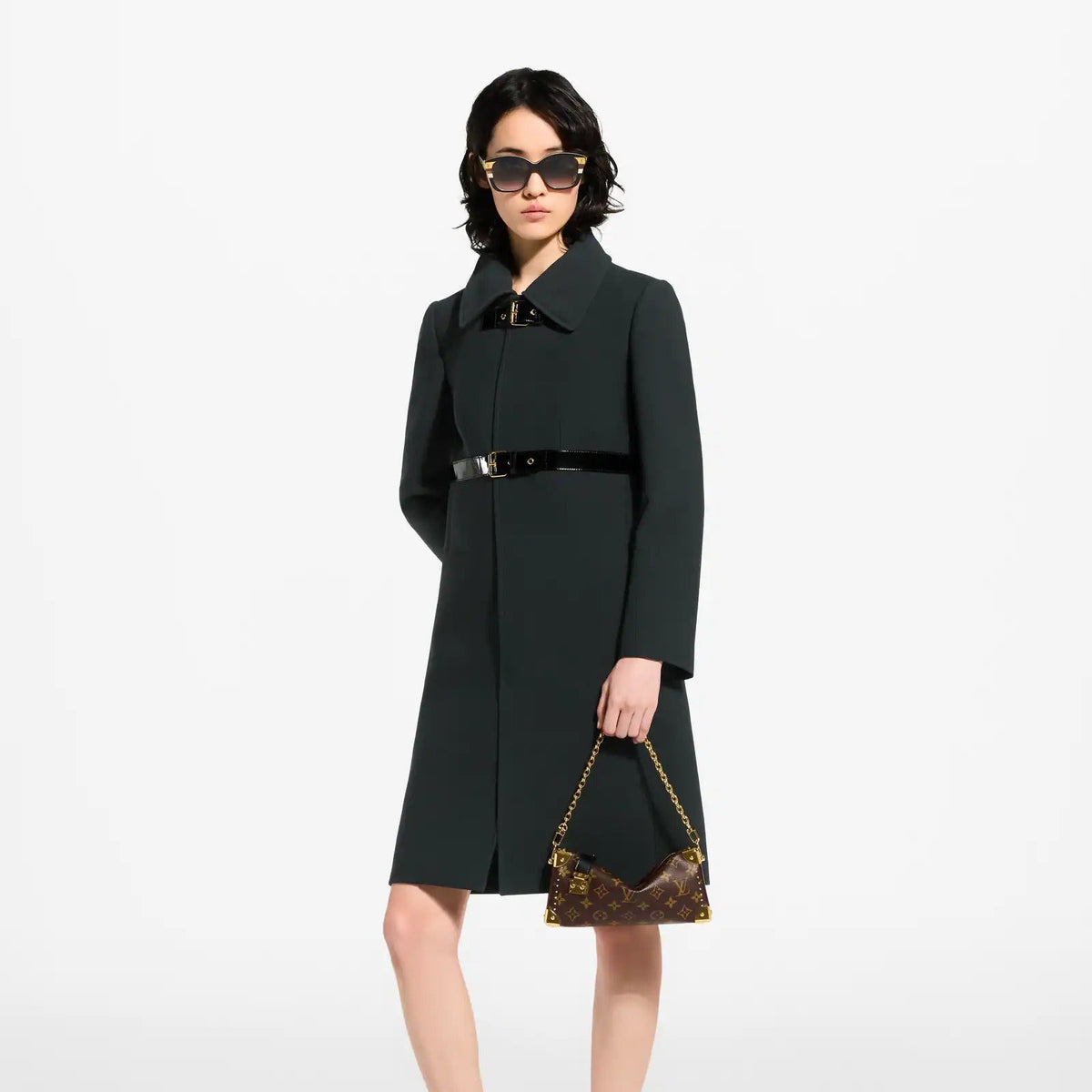Louis Vuitton Women Square Frame Dark Tortoise Sunglasses