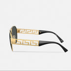 Versace Women Pilot Frame Gold Sunglasses