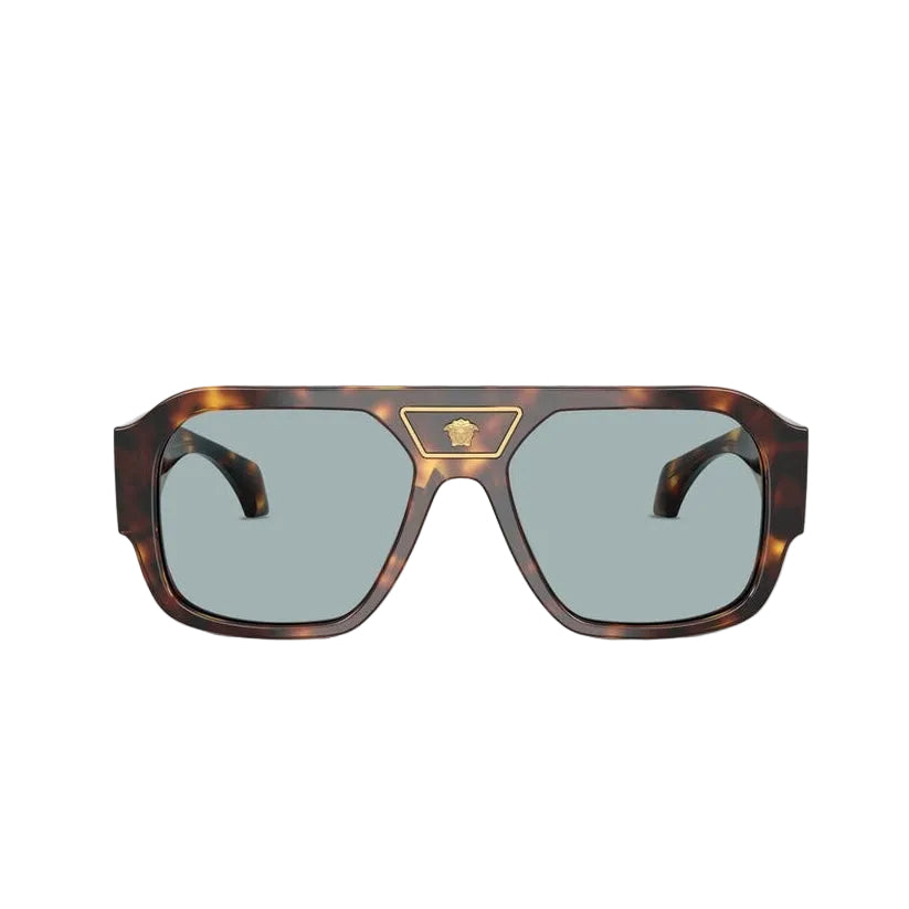 Versace Women Navigator Frame Brown Tortoiseshell Sunglasses