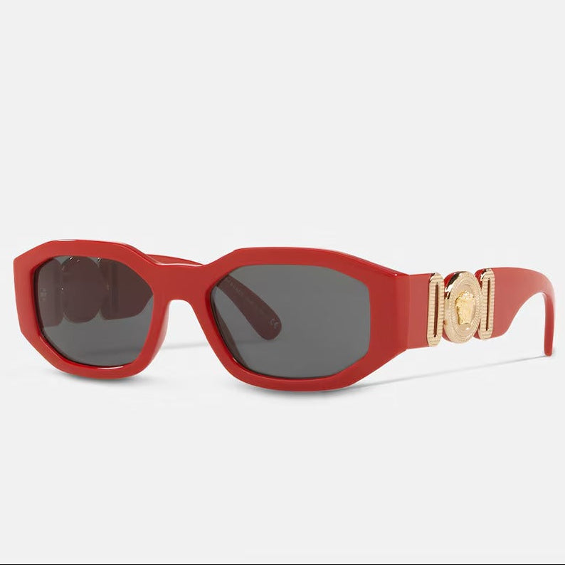 Versace Women Oval Frame Red Sunglasses