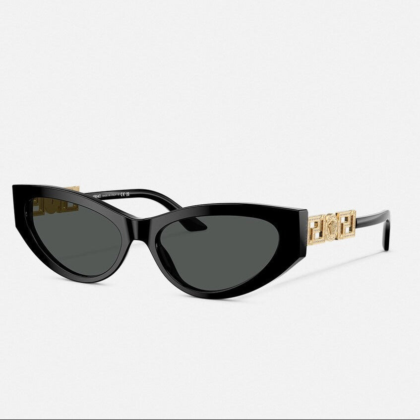 Versace Women Cat-Eye Frame Lava Black Sunglasses