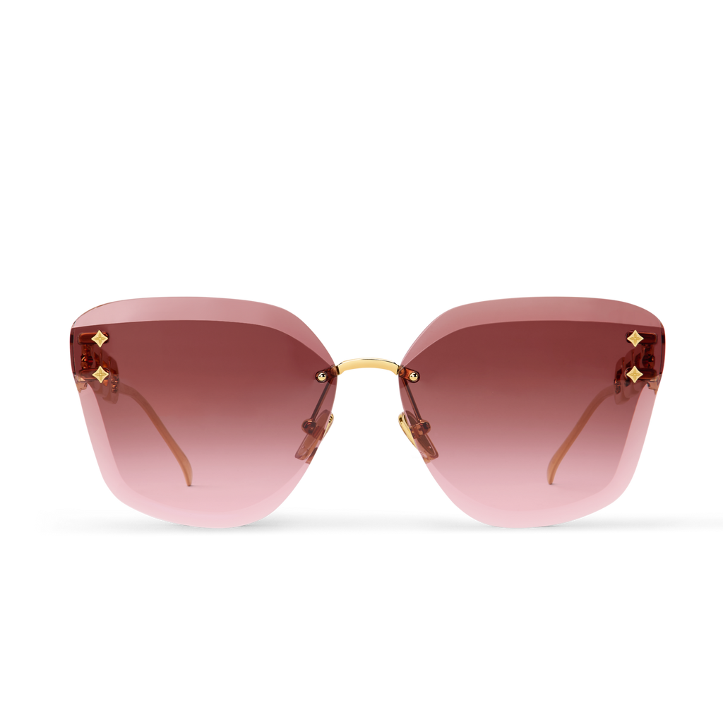 Louis Vuitton Women Cat Eye Frame Shiny Gold Sunglasses