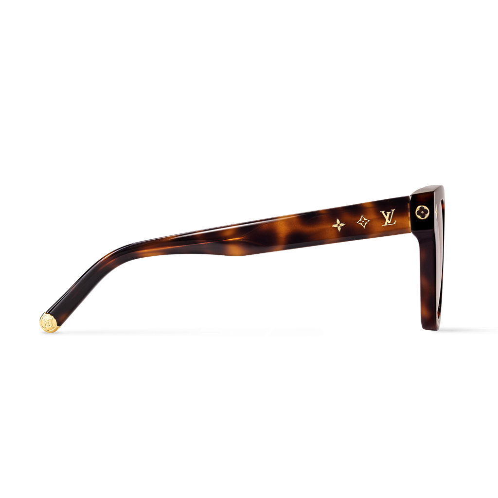 Louis Vuitton Women Square Frame Tortoise Brown Sunglasses
