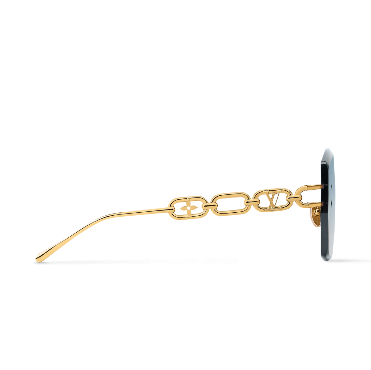 Louis Vuitton Women Mask Frame Gold Sunglasses