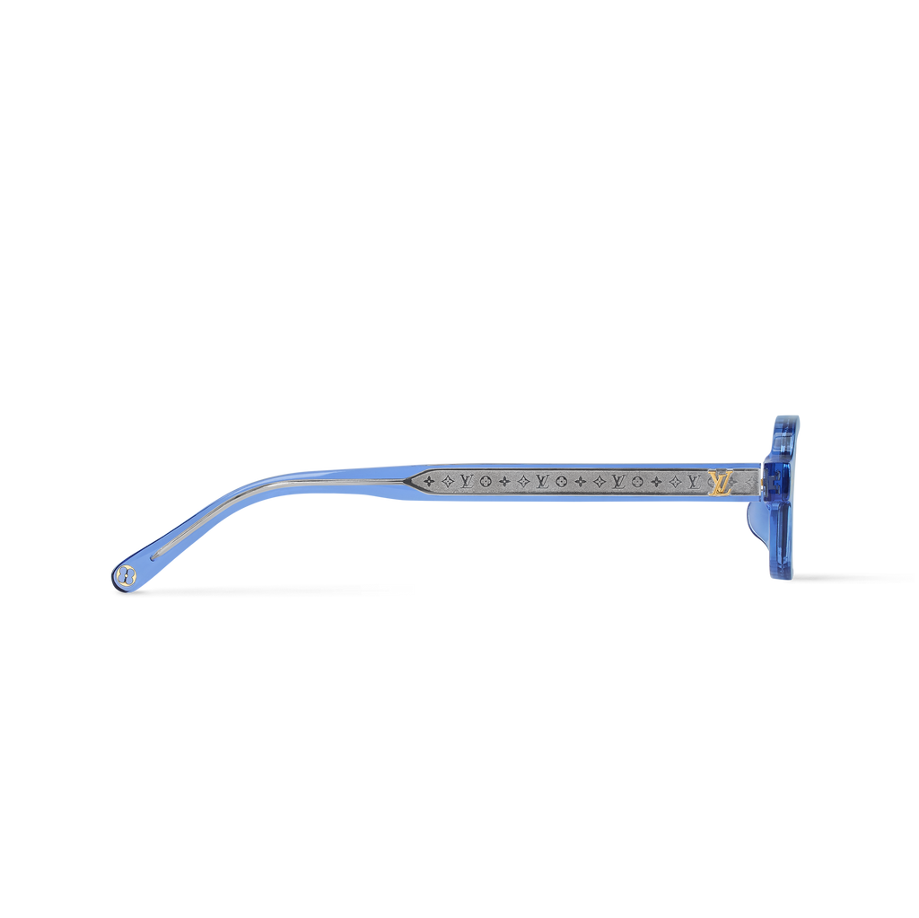 Louis Vuitton Women Rectangle Frame Blue Sunglasses