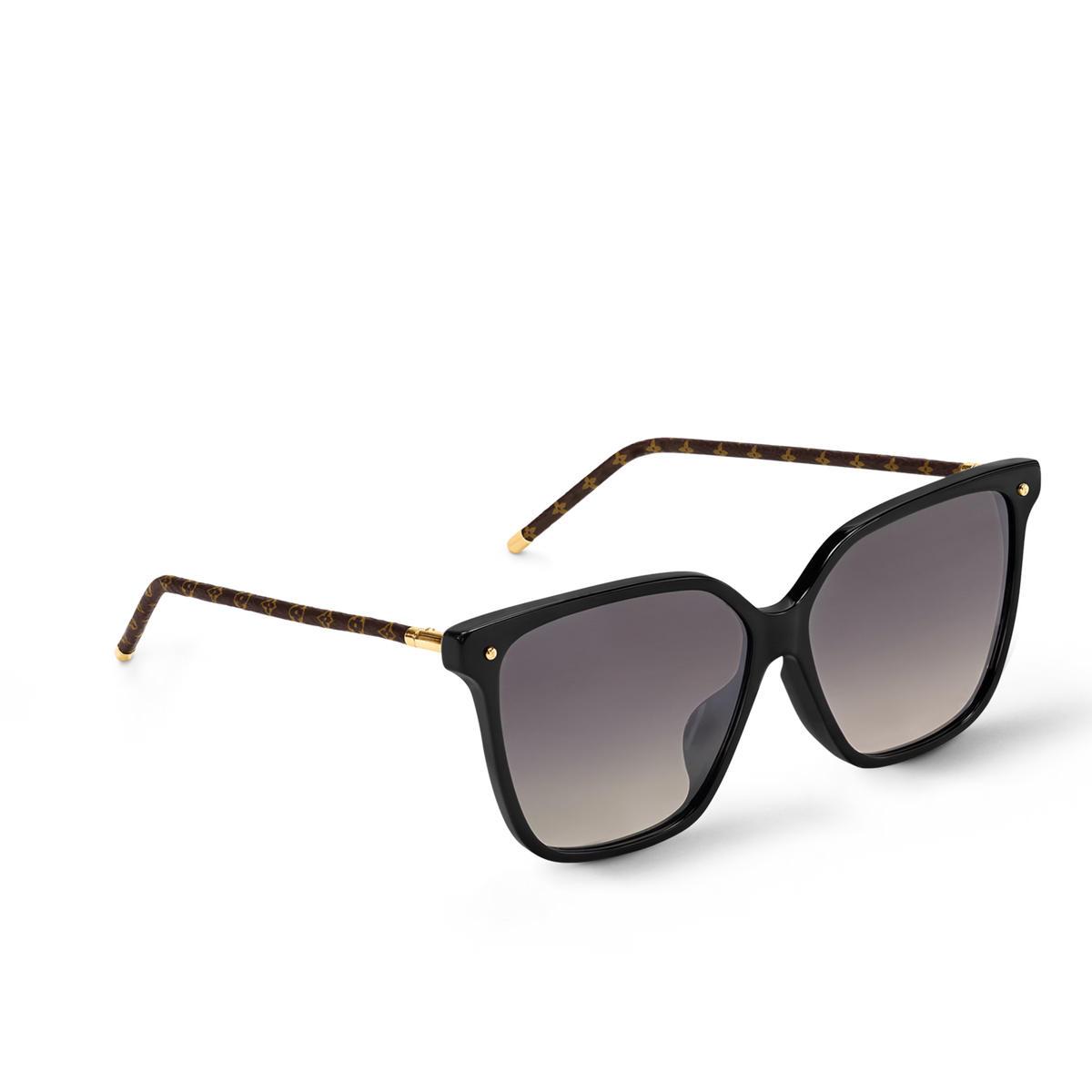 Louis Vuitton Women Square Frame Pitch Black Sunglasses