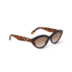Louis Vuitton Women Oval Frame Brown Sunglasses
