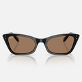 Ray Ban Women Cat Eye Frame Polished Black Sunglasses