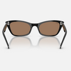 Ray Ban Women Cat Eye Frame Polished Black Sunglasses