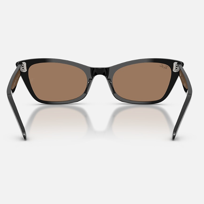 Ray Ban Women Cat Eye Frame Polished Black Sunglasses
