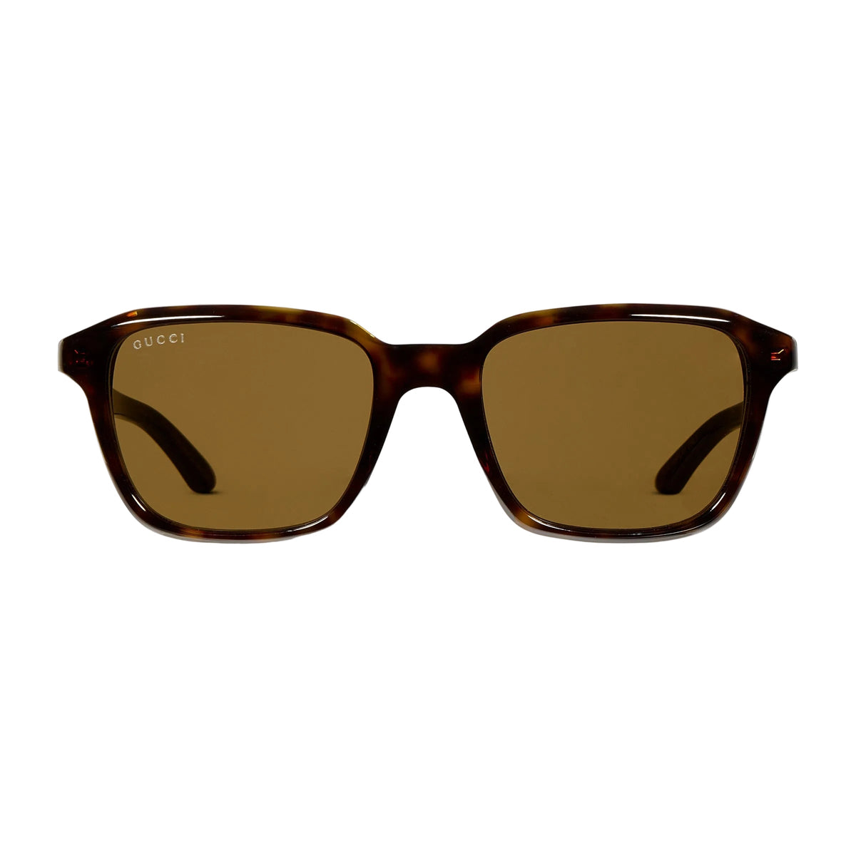 Gucci Men Square Acetate Frame Dark Brown Sunglasses