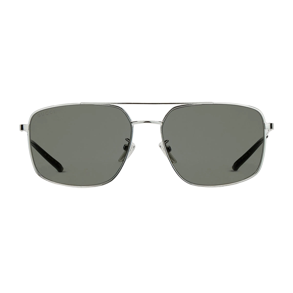 Gucci Men Specialized Fit Navigator Frame Silver Sunglasses